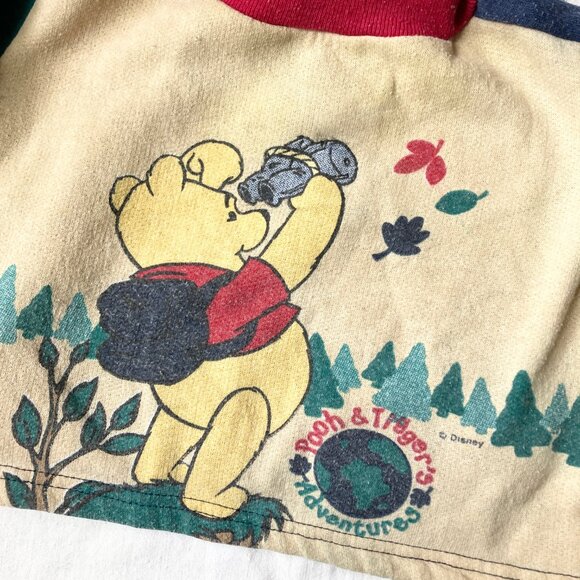 💙2/$25 Vintage Disney Pooh Bear 3-6 Months Baby Green Crewneck Sweatshirt - Picture 2 of 5